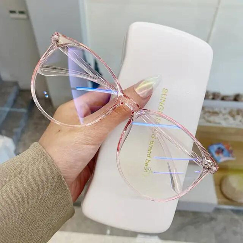 Transparent Computer Glasses Frame - Stylish Blue Light Protection for All